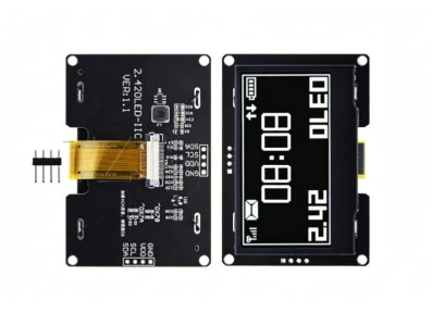 M&oacute;dulo de exibi&ccedil;&atilde;o LCD de 2,42 polegadas 128x64 OLED SSD1309 4 pinos IIC I2C interface branca - Imagem 1