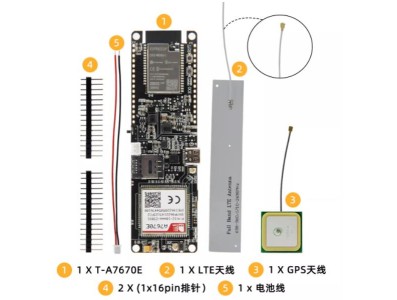 Q334 LILYGO T-A7670E R2 4G LTE CAT1 ESP32 sem solda para GSM GPRS EDGE com GPS externo - Imagem 1