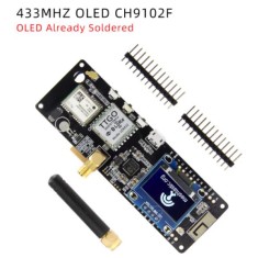 Q408 LILYGO Meshtastic T-Beam V1.2 ESP32 LoRaGPS WiFi e Bluetooth 433Mhz OLED CH9102F AXP2101 OLED j&aacute; soldado