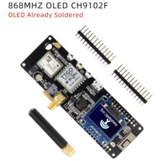 Q410 LILYGO Meshtastic T-Beam V1.2 ESP32 LoRaGPS WiFi e Bluetooth 868Mhz OLED CH9102F AXP2101 OLED j&aacute; soldado
