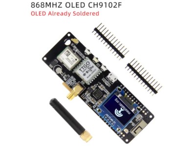 Q410 LILYGO Meshtastic T-Beam V1.2 ESP32 LoRaGPS WiFi e Bluetooth 868Mhz OLED CH9102F AXP2101 OLED j&aacute; soldado - Imagem 1