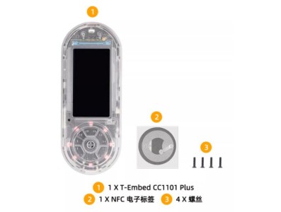 Placa de desenvolvimento K230 LILYGO T-Embed-CC1101 ESP32-S3 1.9 polegada LCD PN532 M&oacute;dulo Caso Transparente - Imagem 1