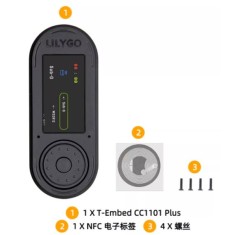Placa de desenvolvimento K230-A LILYGO T-Embed-CC1101 ESP32-S3 1.9 polegadas LCD PN532 M&oacute;dulo Caixa preta