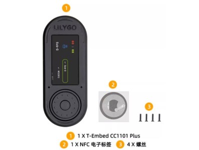 Placa de desenvolvimento K230-A LILYGO T-Embed-CC1101 ESP32-S3 1.9 polegadas LCD PN532 M&oacute;dulo Caixa preta - Imagem 1