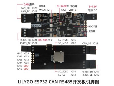 Placa de desenvolvimento Q331 LILYGO TTGO T-CAN485 ESP32 PODE RS-485 - Imagem 1