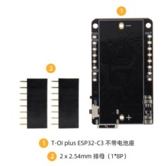 Placa de desenvolvimento LILYGO T-OI Plus ESP32-C3 RISC-V n&atilde;o soldada sem suporte de bateria 16340