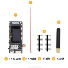 M&oacute;dulo Q168 LILYGO TTGO LoRa32 V2.1 ESP32 OLED 0,96 polegadas sem fio WIFI azul SMA Paxcounter 868 MHz n&atilde;o...