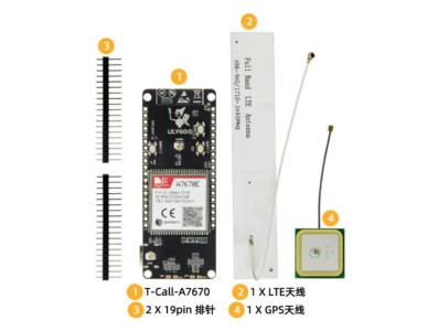 Placa de desenvolvimento H700 LILYGO T-Call A7670 4G 2G ESP32 A7670E LTE M&oacute;dulo GSM - Imagem 1