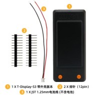 Placa de desenvolvimento K204 LILYGO T-tela-S3 ESP32-S3 1,9 polegadas ST7789 de tela LCD sem solda com...