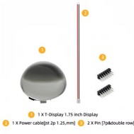 M&oacute;dulo H741-02 LILYGO T-tela-S3 ESP32-S3 toque 1.75 polegadas de lente convexa suporta suporte para cart&atilde;o SD
