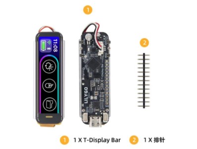 Placa de desenvolvimento H764 LILYGO T-tela-barra n&atilde;o soldado 2,25 polegadas Full cor RGB LCD ESP32-S3 com... - Imagem 1