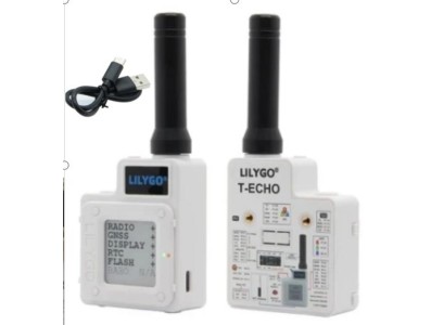 M&oacute;dulo Lilygo branco ttgo meshtastic t-echo lora sx1262 sem fio 868mhz nrf52840 1.54 e-papel gps rtc nfc... - Imagem 1