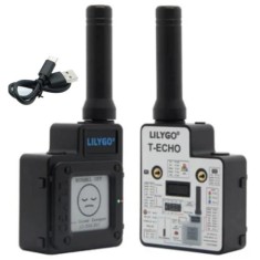 M&oacute;dulo sem fio LILYGO TTGO Meshtastic T-Echo LoRa SX1262 preto 915 MHz (com BME280) NRF52840 1.54 E-papel...