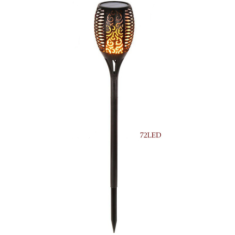 Lumin&aacute;ria Solar Efeito Chama para Gramado 72 LEDs Policristalina 3,7V 5W com Bateria