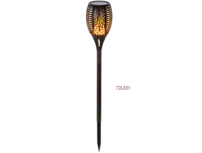 Lumin&aacute;ria Solar Efeito Chama para Gramado 72 LEDs Policristalina 3,7V 5W com Bateria - Imagem 1