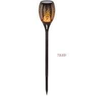 Lumin&aacute;ria Solar Efeito Chama para Gramado 72 LEDs Policristalina 3,7V 5W com Bateria