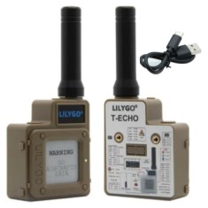 M&oacute;dulo sem fio marrom LILYGO TTGO SoftRF T-Echo NRF52840 LoRa SX1262 433 MHz 1.54 E-papel GPS RTC NFC para...