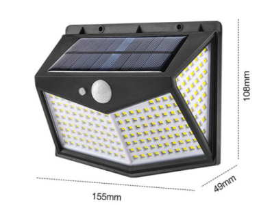 Lumin&aacute;ria solar monocristalina 5,5V 1,43W 208 LEDs com sensor de presen&ccedil;a corporal, acess&oacute;rio para Arduino - Imagem 1