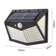Lumin&aacute;ria solar monocristalina 5,5V 1,43W 208 LEDs com sensor de presen&ccedil;a corporal, acess&oacute;rio para Arduino