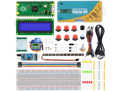 Kit B&aacute;sico Compat&iacute;vel com Raspberry Pi Pico para Inicia&ccedil;&atilde;o - Imagem 1