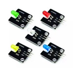 M&oacute;dulo Bloco de constru&ccedil;&atilde;o eletr&ocirc;nico 5 mm emissor de luz LED 5 unidades/conjunto