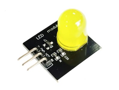 M&oacute;dulo emissor de luz de 10 mm, sensor led, m&oacute;dulo indicador amarelo - Imagem 1