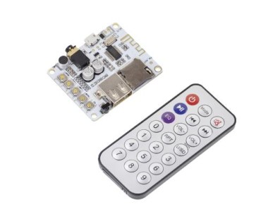 Amplificador de &aacute;udio de placa Bluetooth com cart&atilde;o USB TF com microfone + controle remoto sem bateria - Imagem 1