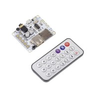 Amplificador de &aacute;udio de placa Bluetooth com cart&atilde;o USB TF com microfone + controle remoto sem bateria