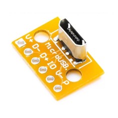 Placa adaptadora de conversor de PCB de cabe&ccedil;a f&ecirc;mea vertical MicroUSB