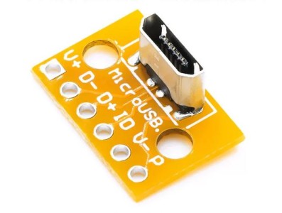 Placa adaptadora de conversor de PCB de cabe&ccedil;a f&ecirc;mea vertical MicroUSB - Imagem 1