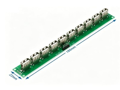 Placa Cabo de dados USB 2.0 10 soquetes de teste vertical - Imagem 1