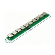 Placa de teste de cabo de dados USB 2.0 com 10 soquetes horizontal