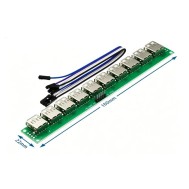 Placa Cabo de dados USB 2.0 10 soquetes de teste horizontal com cabo