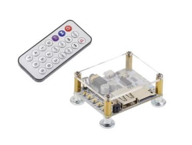 Amplificador de &aacute;udio de placa Bluetooth com cart&atilde;o USB TF com microfone + carca&ccedil;a + controle remoto sem... - Imagem 1