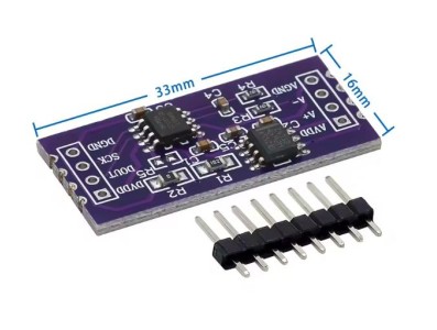 M&oacute;dulo CS1237 ADC de 24 bits Onboard TL431 Chip de refer&ecirc;ncia externa sensor de pesagem de canal &uacute;nico 24 bits - Imagem 1