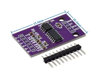 M&oacute;dulo CS1238 ADC de 24 bits Onboard TL431 Chip de Refer&ecirc;ncia Externa sensor de Pesagem de Canal Duplo - Imagem 1