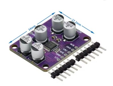 M&oacute;dulo PCM1808 &Aacute;udio Est&eacute;reo ADC Player de Placa Amplificadora de Entrada Anal&oacute;gica de Extremidade &Uacute;nica - Imagem 1