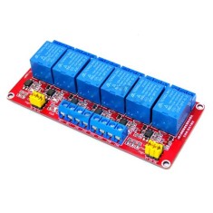 M&oacute;dulo de rel&eacute; de 6 canais 12 V Controle de rel&eacute; de disparo de alto e baixo n&iacute;vel