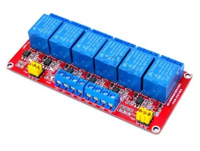 M&oacute;dulo de rel&eacute; de 6 canais 12 V Controle de rel&eacute; de disparo de alto e baixo n&iacute;vel - Imagem 1