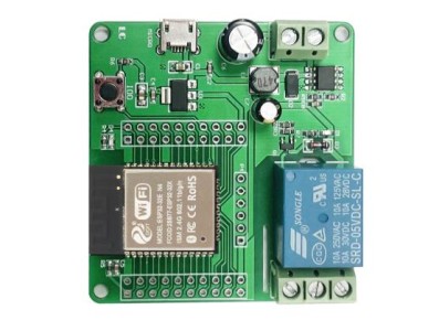 M&oacute;dulo ESP32 WIFI Bluetooth BLE de rel&eacute; de 1 canal DC5-60 V - Imagem 1