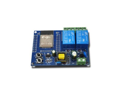M&oacute;dulo de rel&eacute; de canal duplo AC220 V ESP32 WiFi Bluetooth BLE - Imagem 1