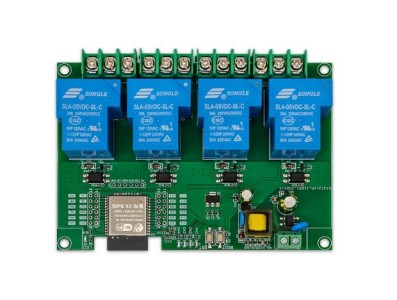 Placa de desenvolvimento Fonte de alimenta&ccedil;&atilde;o AC220 V WIFI Bluetooth 4 canais 30 A de rel&eacute; - Imagem 1