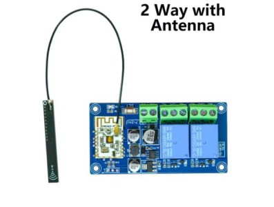 M&oacute;dulo Interruptor de controle remoto WiFi DC7-24 V Bluetooth de rel&eacute; sem fio de modo duplo de 2 vias com... - Imagem 1