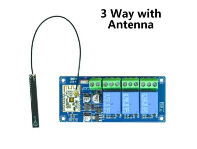 M&oacute;dulo Interruptor de controle remoto WiFi DC7-24 V Bluetooth de rel&eacute; sem fio de modo duplo de 3 vias com... - Imagem 1