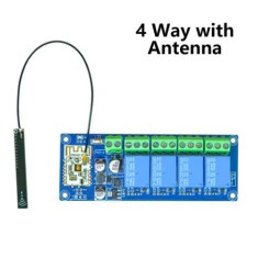 M&oacute;dulo Interruptor de controle remoto WiFi DC7-24 V Bluetooth de rel&eacute; sem fio de modo duplo de 4 vias com...