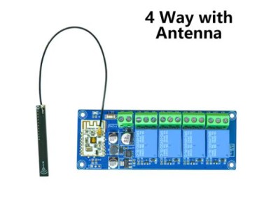 M&oacute;dulo Interruptor de controle remoto WiFi DC7-24 V Bluetooth de rel&eacute; sem fio de modo duplo de 4 vias com... - Imagem 1