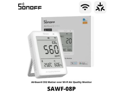 SONOFF SAWF-08P AirGuard CO2 importa sobre monitor de qualidade do ar WIFI - Imagem 1
