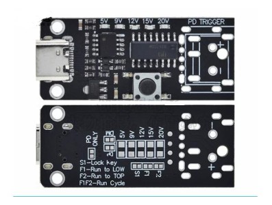 M&oacute;dulo 100 W 5 A USB-C de placa de gatilho de carga r&aacute;pida PD/QC Sa&iacute;da de placa de chamariz - Imagem 1