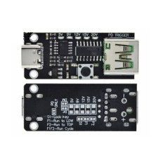 M&oacute;dulo 100 W 5 A USB-C de placa de gatilho de carga r&aacute;pida PD/QC Placa chamariz USB-A Sa&iacute;da