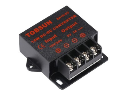 Conversor de energia DC 12 V/24 V a 5 V 3 A 15 W DC-DC - Imagem 1